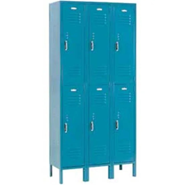 x to Ready Assemble 36 x Global 652079BL Paramount in. Tier Double Locker, 6 12 18 Blue Door