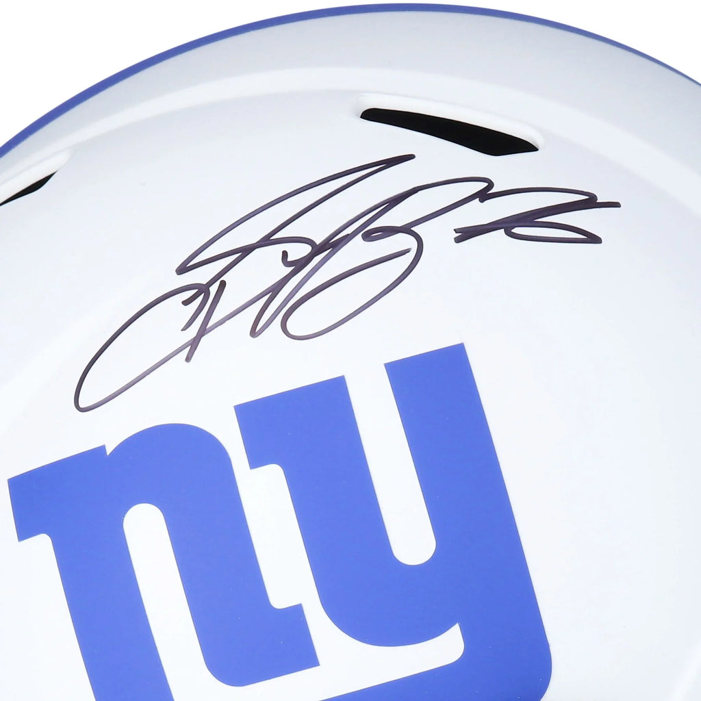 Speed Lunar Barkley Saquon Riddell York Helmet Autographed Replica Giants New