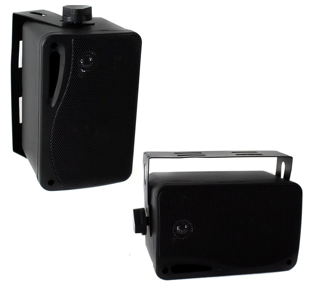 3-Way climate and Mini 50 Enrock Pyle Foot Wire 200 16-Gauge Speaker 3.5'' Proof Marine System Box 4 New Watt (Black), PLMR24 x Audio Speaker