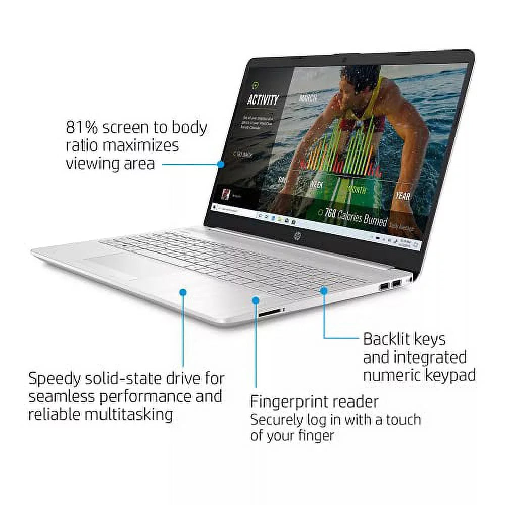 BT w/RE WiFi Webcam Touchscreen 8GB 4-Core DDR4 256GB 2022 RJ45 Accessories 10 15.6" USB-C Laptop Silver Xe AC HD Backlit i5-1135G7 SSD HDMI Pro Graphics Windows HP Keyboard NVMe PC Iris