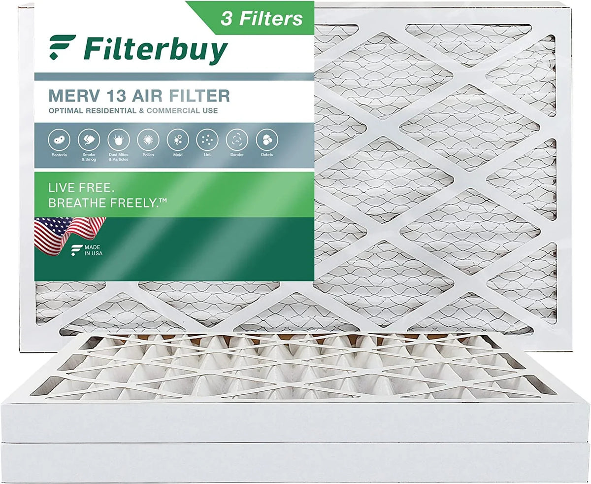 (3-Pack) Furnace AC Filterbuy 20x32x2 Filters HVAC MERV 13 Air Pleated