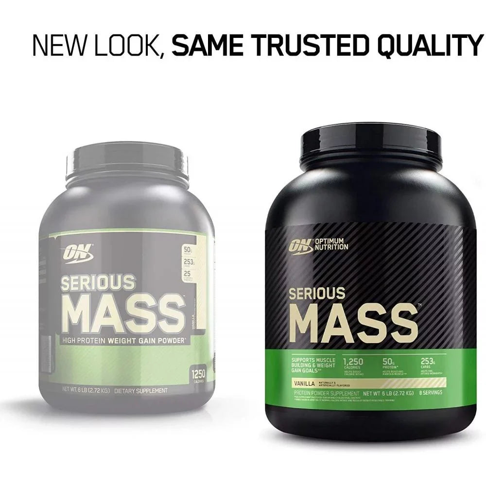 Powder, Protein Vanilla, Nutrition, Optimum Serious Weight 6.lb Mass, Gainer