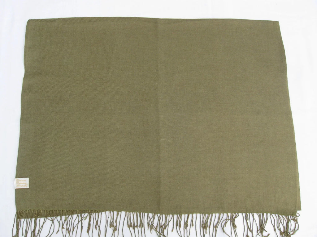 Green Shawl/Cashmere Regular (Olive Scarf/Wool/Silk Shawl/Shawls/Scarf/Scarves/Wrap/Stole/Muffler/Cape/Ruana/Blanket/Throw/Pashmina Shawl)
