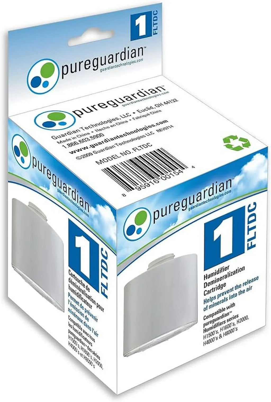 Filter, Demineralization Humidifier Technologies White Guardian PureGuardian FLTDC