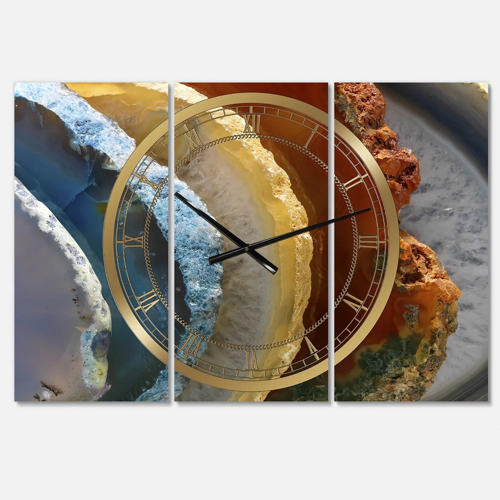 3 Clock Wall Designart in. 3 in. Panels - DESIGN x high ART Fashion - Panels - 36 Slice 'Mineral Large 28 XV' wide