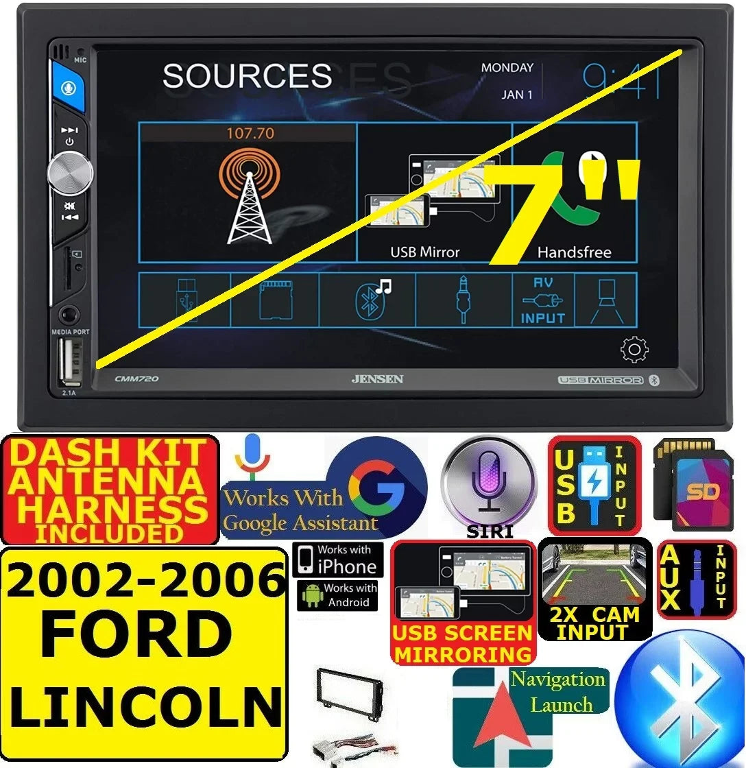 HARNESS, INSTALLATION USB/BLUETOOTH DASH PKG. TOUCHSCREEN RADIO HARDWARE WIRE INCLUDES EXPEDITION KIT, INCLUDING SPECIFIC VEHICLE AND STEREO CAR 02-06 AM/FM LINCOLN AVIATOR FITS EXPLORER
