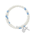 Stretch BR7ZR & Pearl December Beads Zircon Crystal Bracelet Mcvan