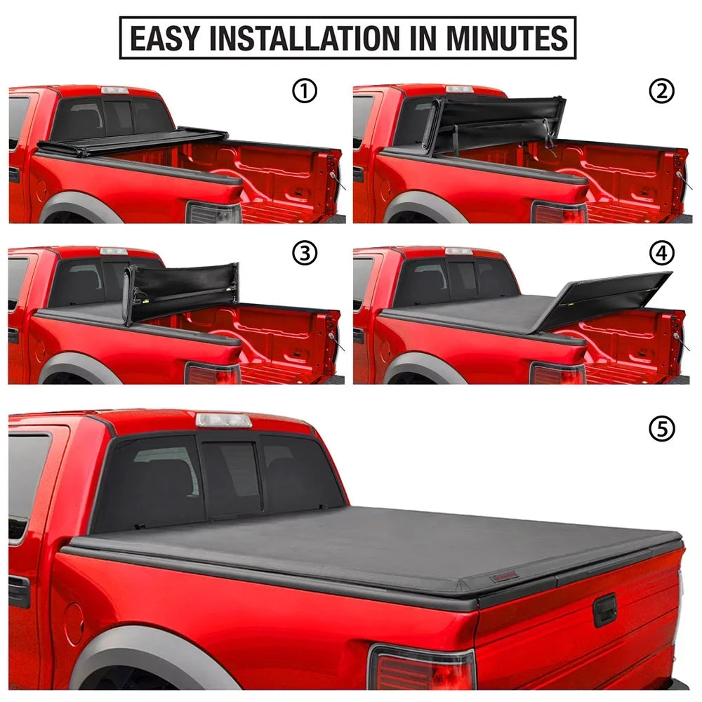 with 2007-2013 Truck 1500 (69") TCC484003 GMC | Bed Chevy Silverado 5'9" Bed MaxMate Compatible FIT Classic) Quad-fold Sierra Cover | Tonneau 2007 Soft (NOT