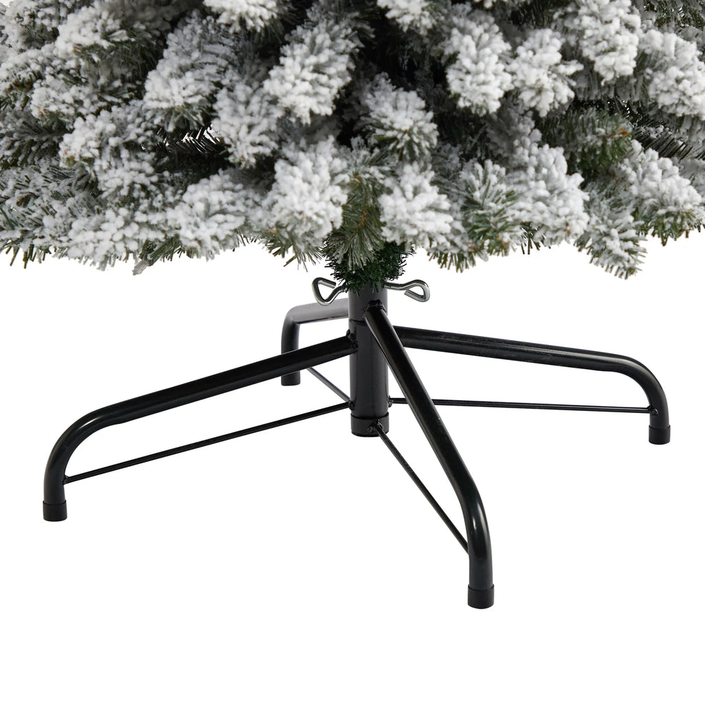 Pencil 400 Artificial Prelit Tree Clear Natural White Lights 7' Christmas Flocked Nearly