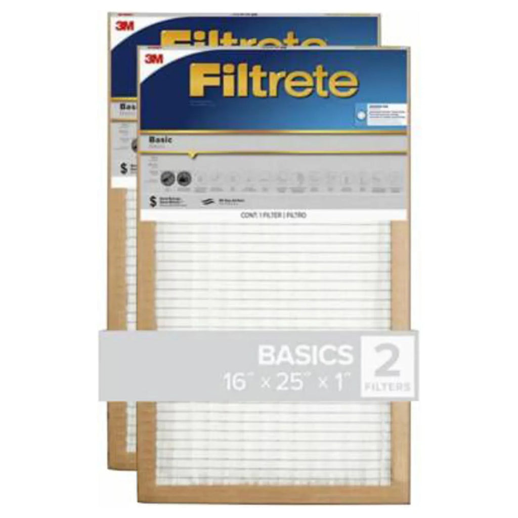 x 1" 16" Air Filtrete FIlter 25" Flat x Panel 2-Pack