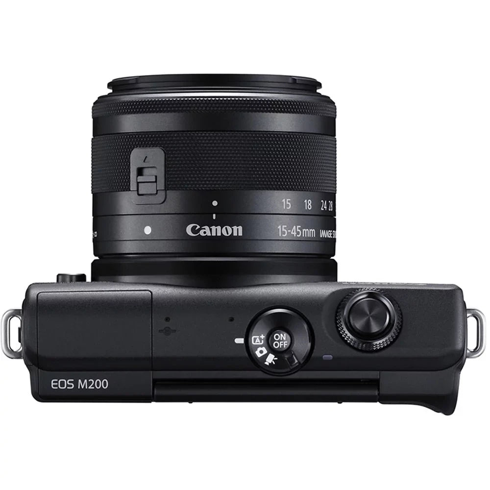 M200 Bundle Lens - EOS Canon Mirrorless Camera with (Black) Digital Essential 64GB 15-45mm