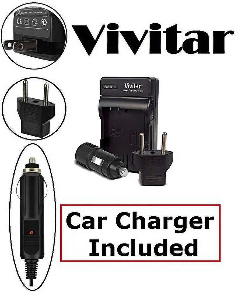 Vivitar Super & Battery For 2-Pc EN-EL14a 2300 Li-Ion D3400 Hi Charger Nikon mAh