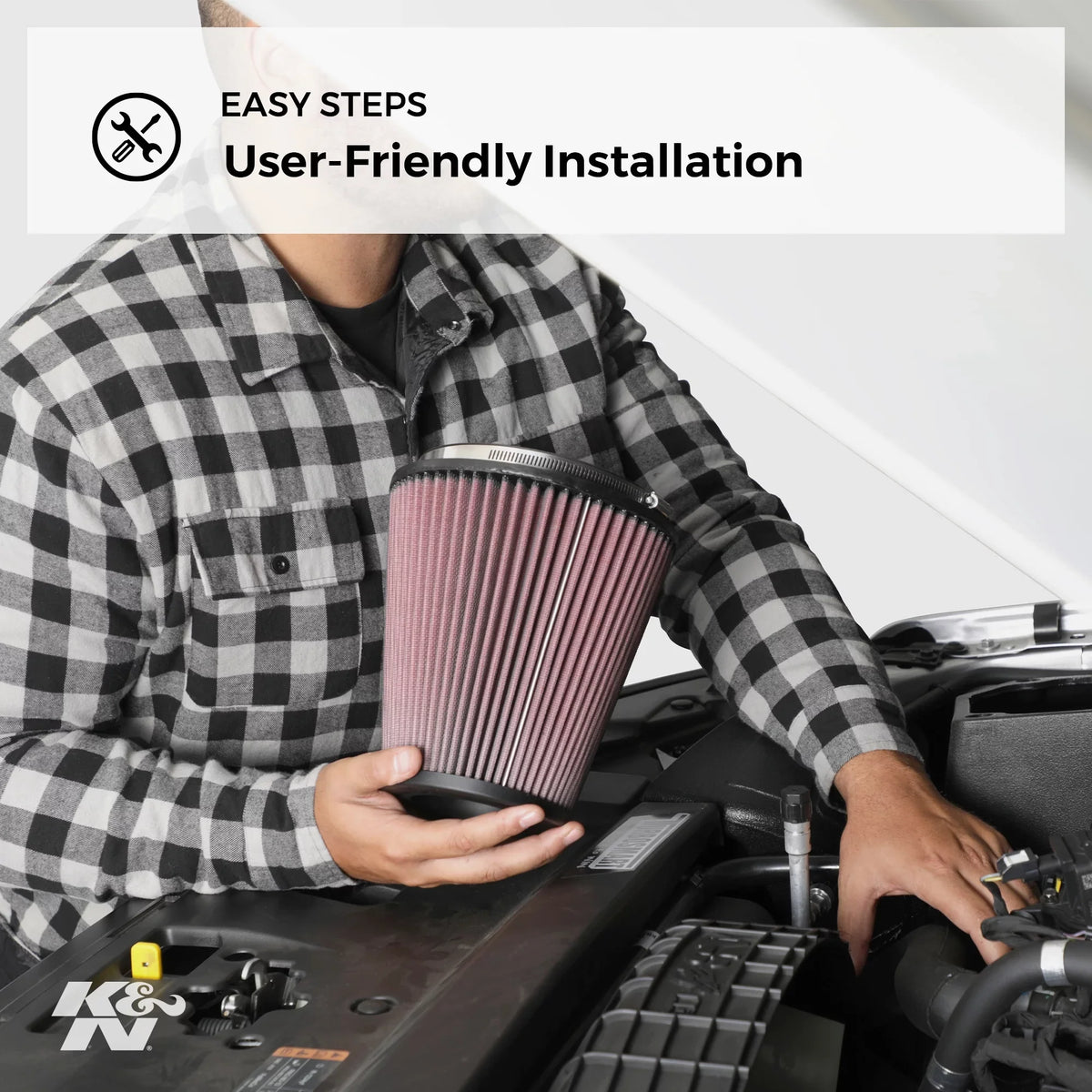 Washable, Filter, Replacement Industrial Heavy High Premium, Filter: Duty: Engine Air Performance, K&N E-3450