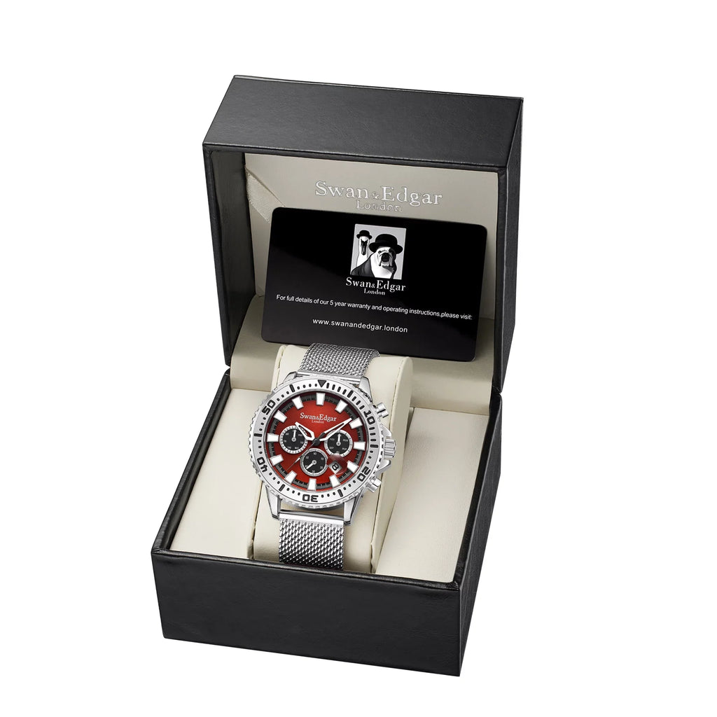 & Steel Edgar Edition Swan Red Automatic Master Hand Assembled Limited