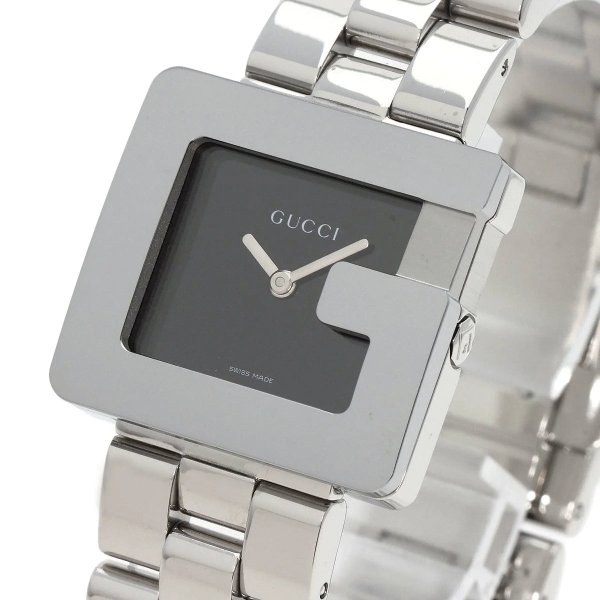 G Boys Square 3600J Steel/SS Stainless Watch Pre-Owned Face (Good)