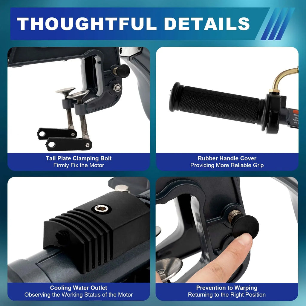 2 W/CDI Boat Stroke 3.5HP WUZSTAR Outboard Cooling System Fishing Engine Motor liquid
