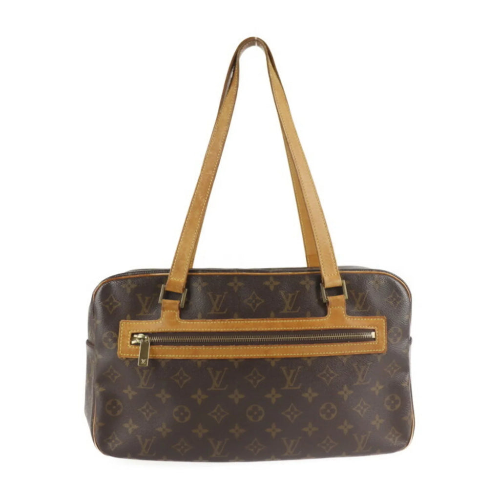 GM Canvas (Good) Shoulder Pre-Owned Monogram Cite Bag M51181 Leather Brown