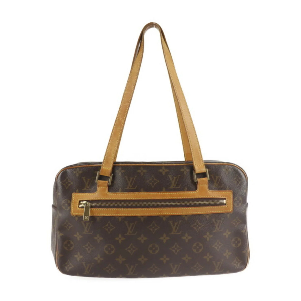 GM Canvas (Good) Shoulder Pre-Owned Monogram Cite Bag M51181 Leather Brown