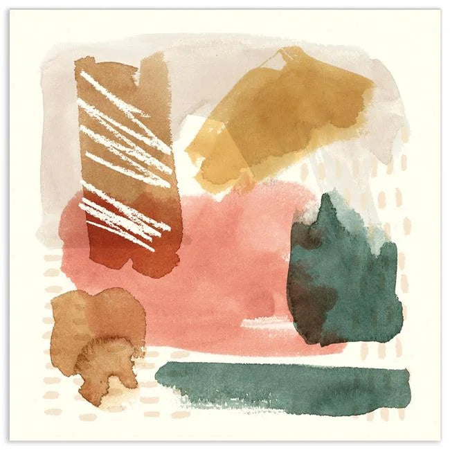 Contemporary Panel Empire x Abstract Art Art 38 Tempered Colorful in. 38 Frameless II Echo Wall - Ochre Glass Direct