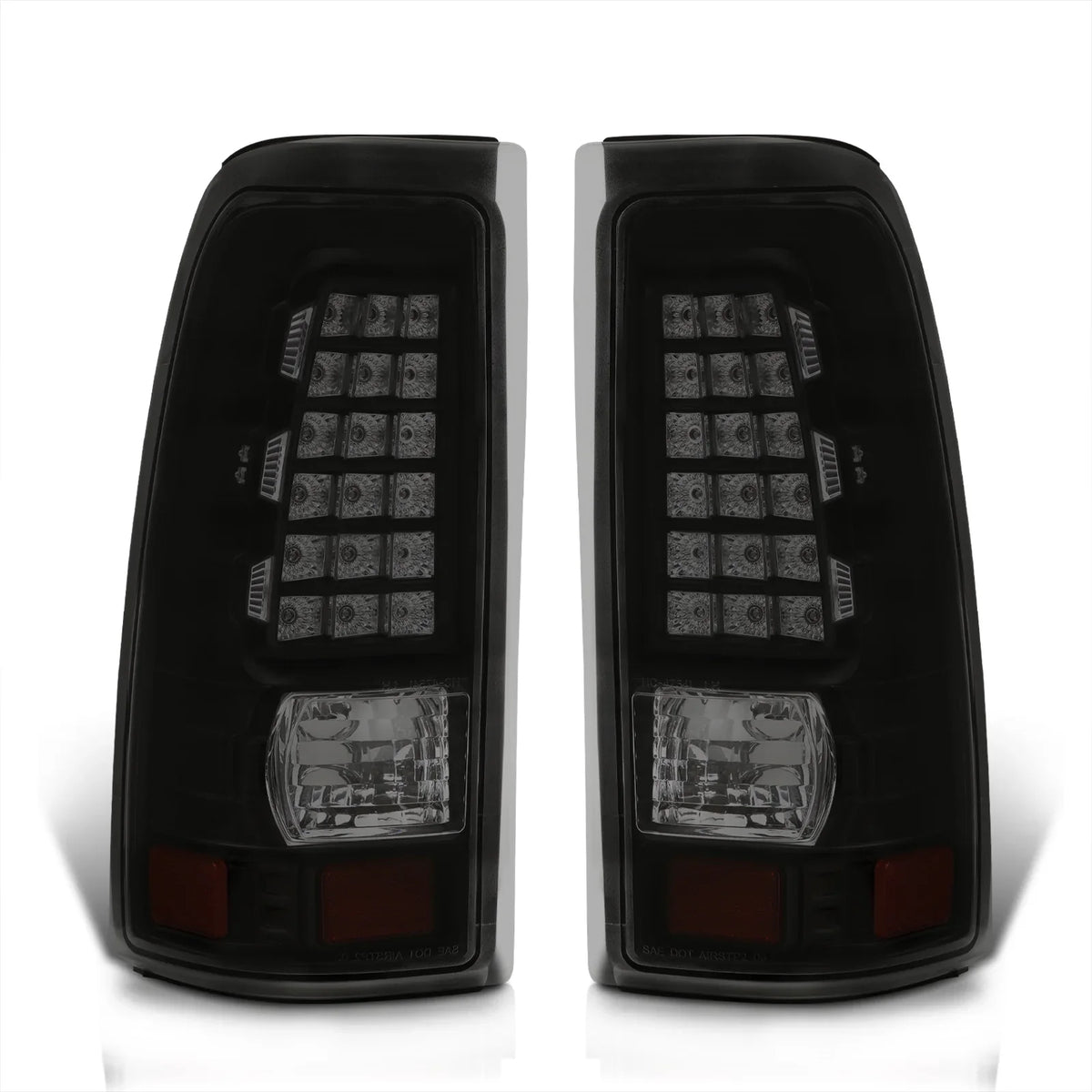 Distributors 2004 Chevy Compatible/Replacement Pair Black Lamps 2001 2003 AJP LED Smoked For Brake 1999 Fleetside Signal Stop Lens 2005 GMC 2006 2000 Tail 2002 Silverado Housing Driving Lights Sierra