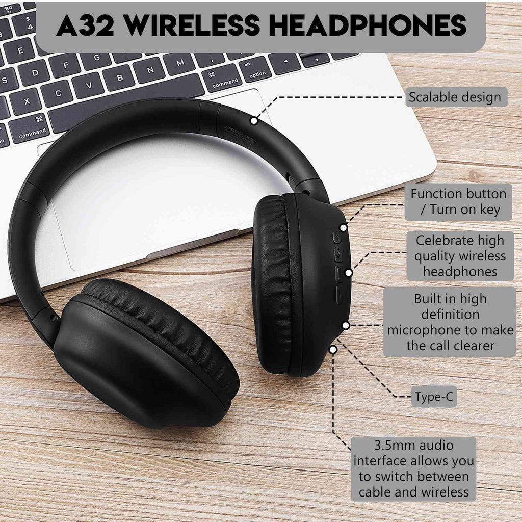 200H Bluetooth for A32 HD Wireless Workout Standby, SE/Poco Poco C65/Redmi Over-Ear Pro Note Xiaomi - with -Black 5G/Redmi Mic Sound Pad 12R - 5G, Headphones Playtime, 20H M6 & UrbanX Travel 12