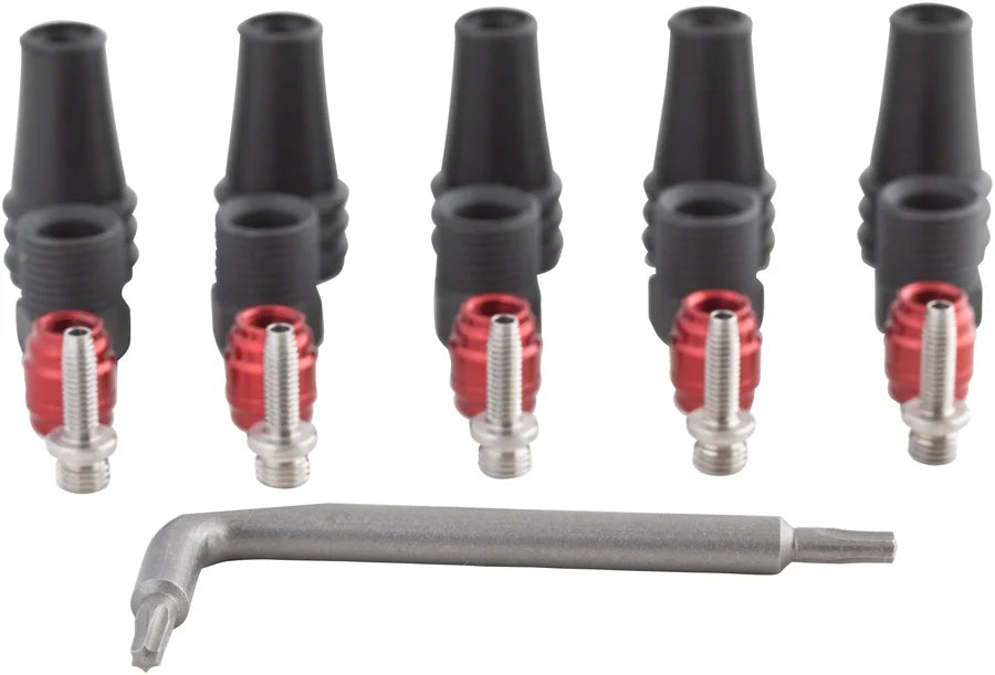 Brake Red/Force Boots, 5 2-Pc Hose Compression Kit Disc Comp Hose Nuts, Barbs, 5 Red Threaded SRAM Fitting - AXS 5