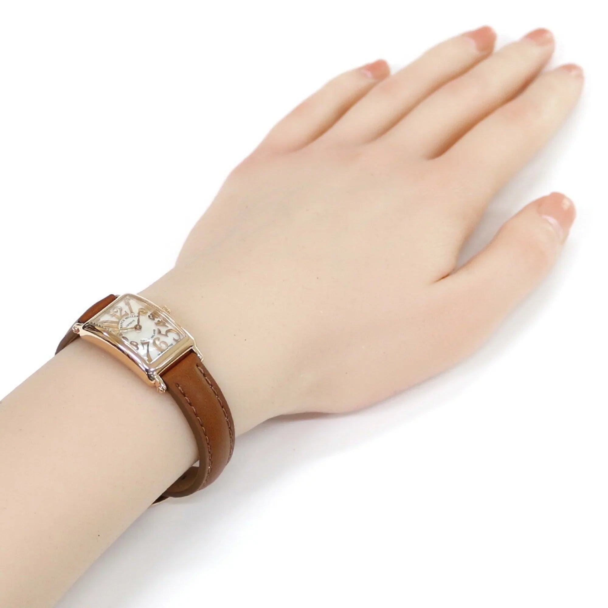 MOP2 (Good) K18PG Watch Island Long Pre-Owned MULLER 802 Franck FRANCK Ladies Muller