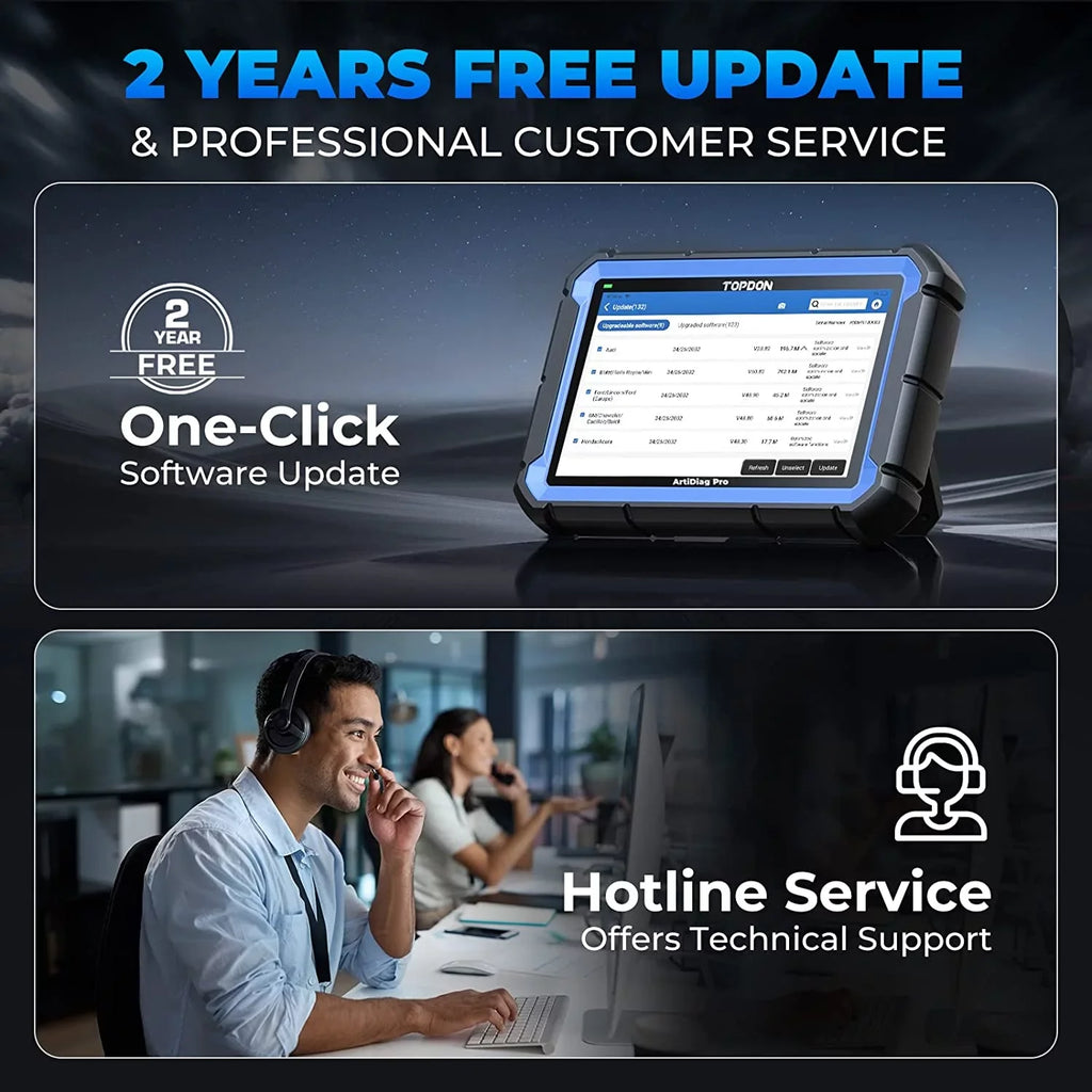 Diagnostic OBD2 Scan 31+Maintenance Scanner 2-Year ArtiDiag Pro OE-Level Systems Free Tool, Online-Coding Update TOPDON Full & Diagnosis, Car