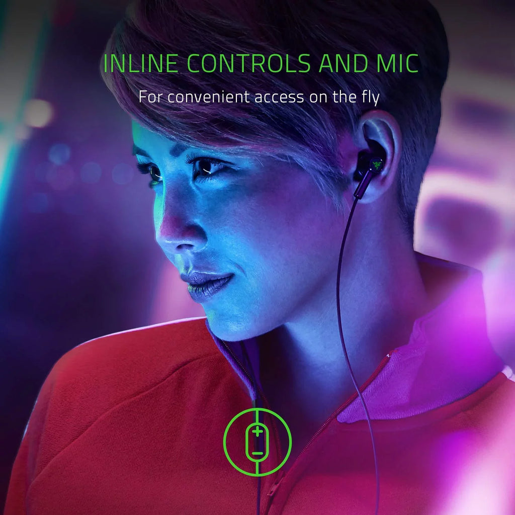 Headphones Gaming Dual Driver In-Ears Black Duo Hammerhead Razer