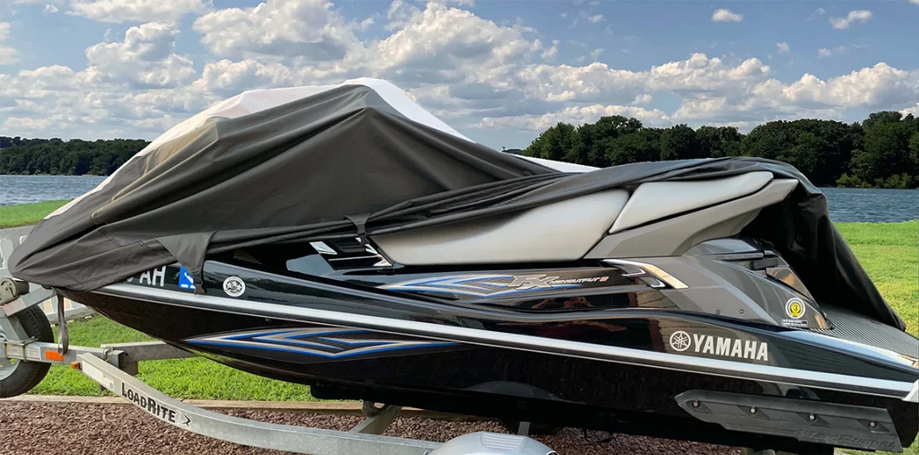 Cover / Cover STX Ski PWC Kawasaki Jet for SUPER 900 Black/Grey HEAVY-DUTY Compatible JetSki 1994-2006 750 Trailerable