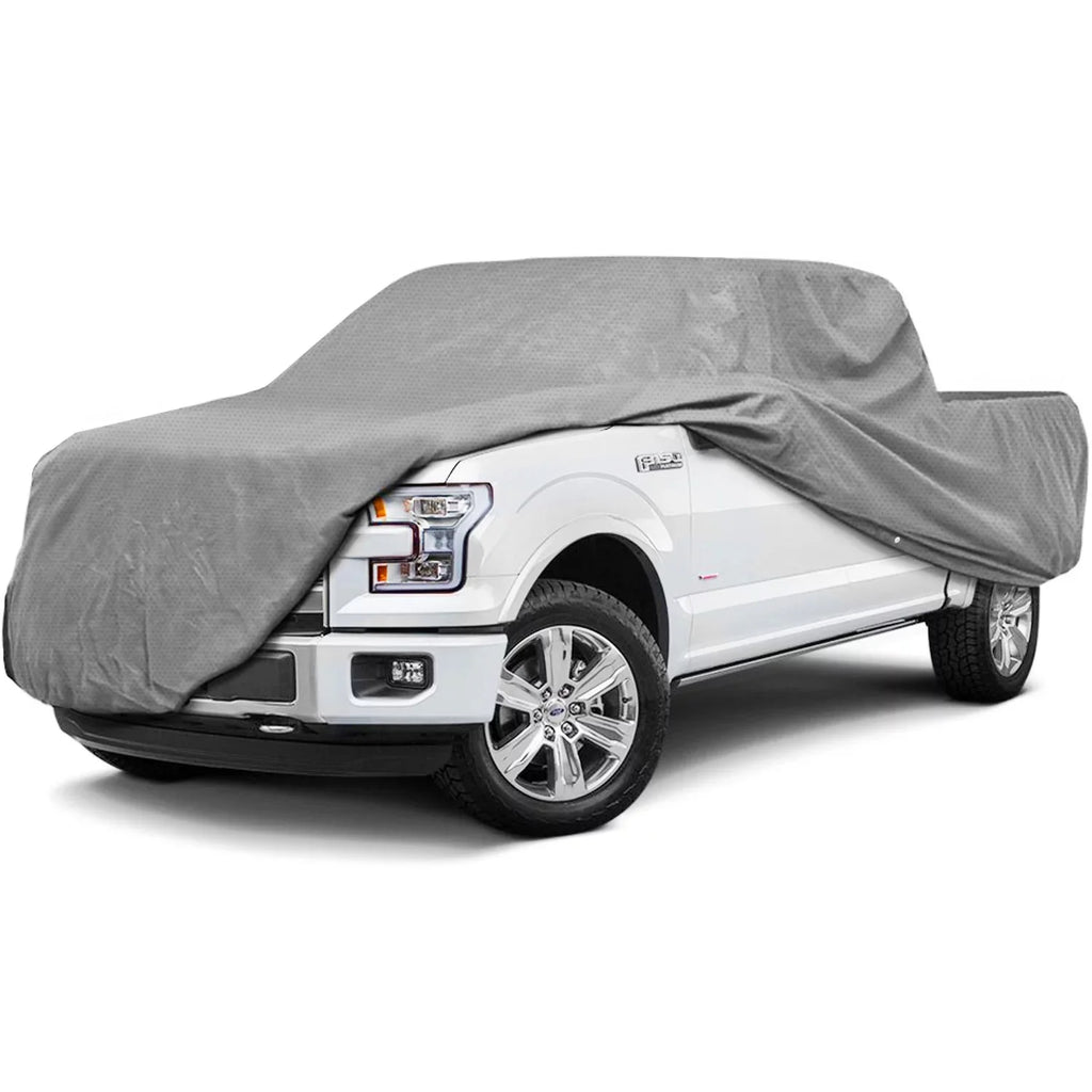 20' Bed Breathable All climate Pickup 9" Standard 60") x 70" Cover with Cab, to up Trucks exterior Superior - (249" Waterproof Pickup NEH x Length Indoor Extended - Truck Fits - Gray
