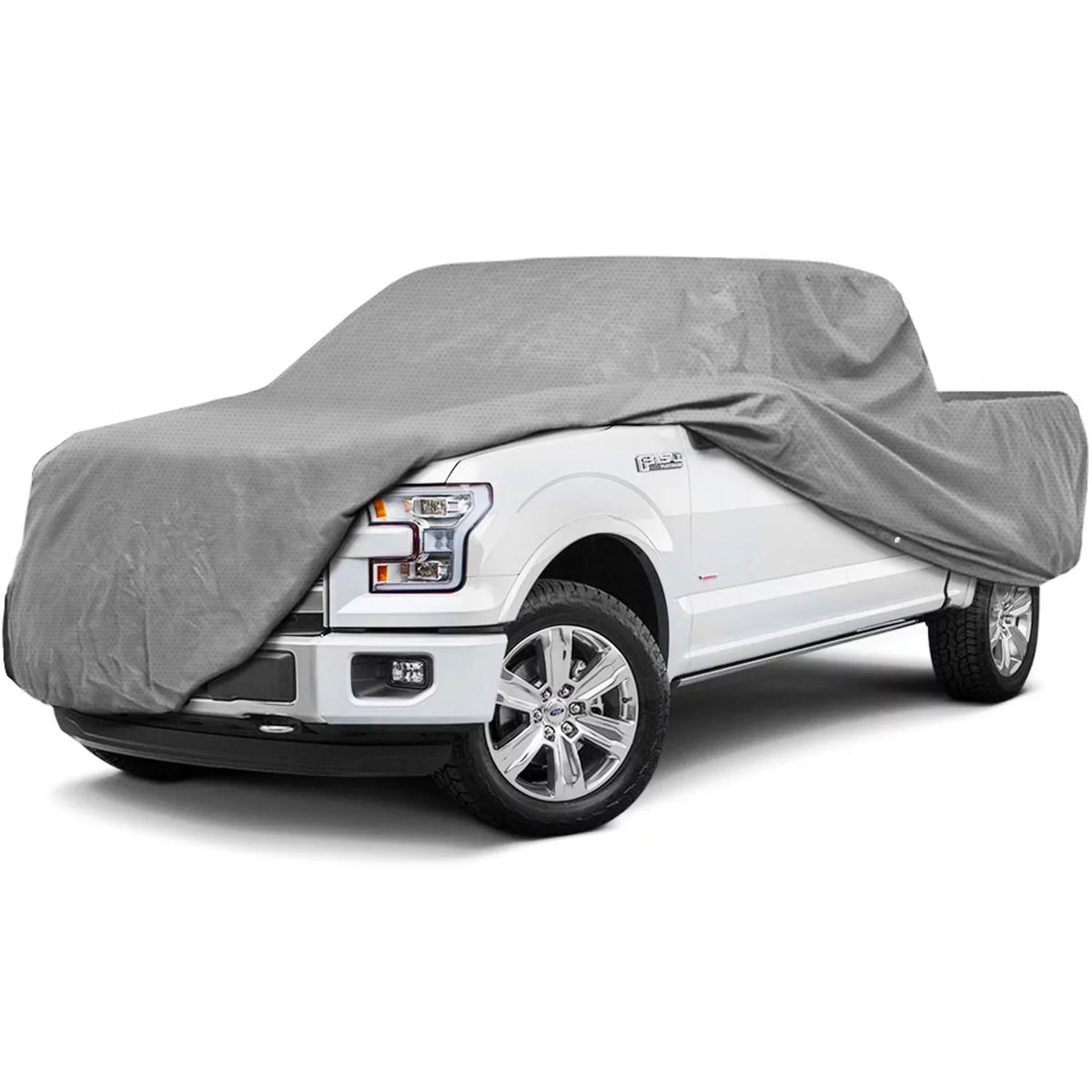 20' Bed Breathable All climate Pickup 9" Standard 60") x 70" Cover with Cab, to up Trucks exterior Superior - (249" Waterproof Pickup NEH x Length Indoor Extended - Truck Fits - Gray