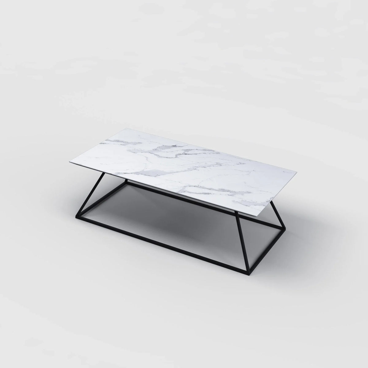 B-Modern Modern Coffee Savvy Table White Carrara