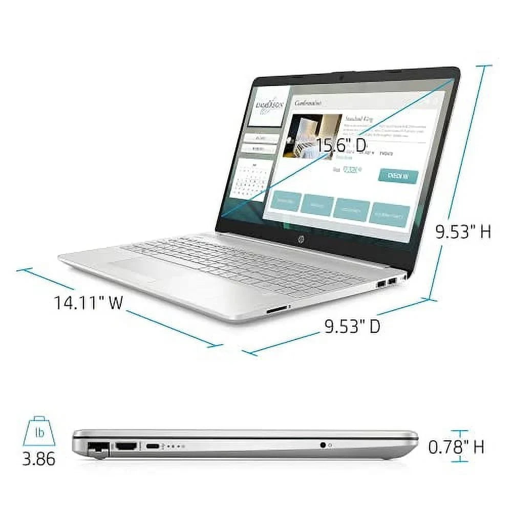 BT w/RE WiFi Webcam Touchscreen 8GB 4-Core DDR4 256GB 2022 RJ45 Accessories 10 15.6" USB-C Laptop Silver Xe AC HD Backlit i5-1135G7 SSD HDMI Pro Graphics Windows HP Keyboard NVMe PC Iris