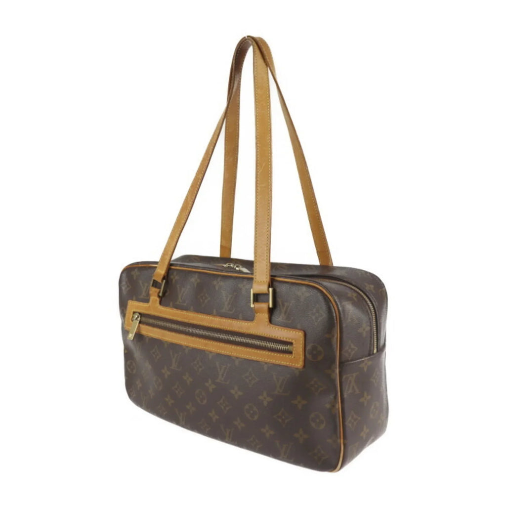GM Canvas (Good) Shoulder Pre-Owned Monogram Cite Bag M51181 Leather Brown
