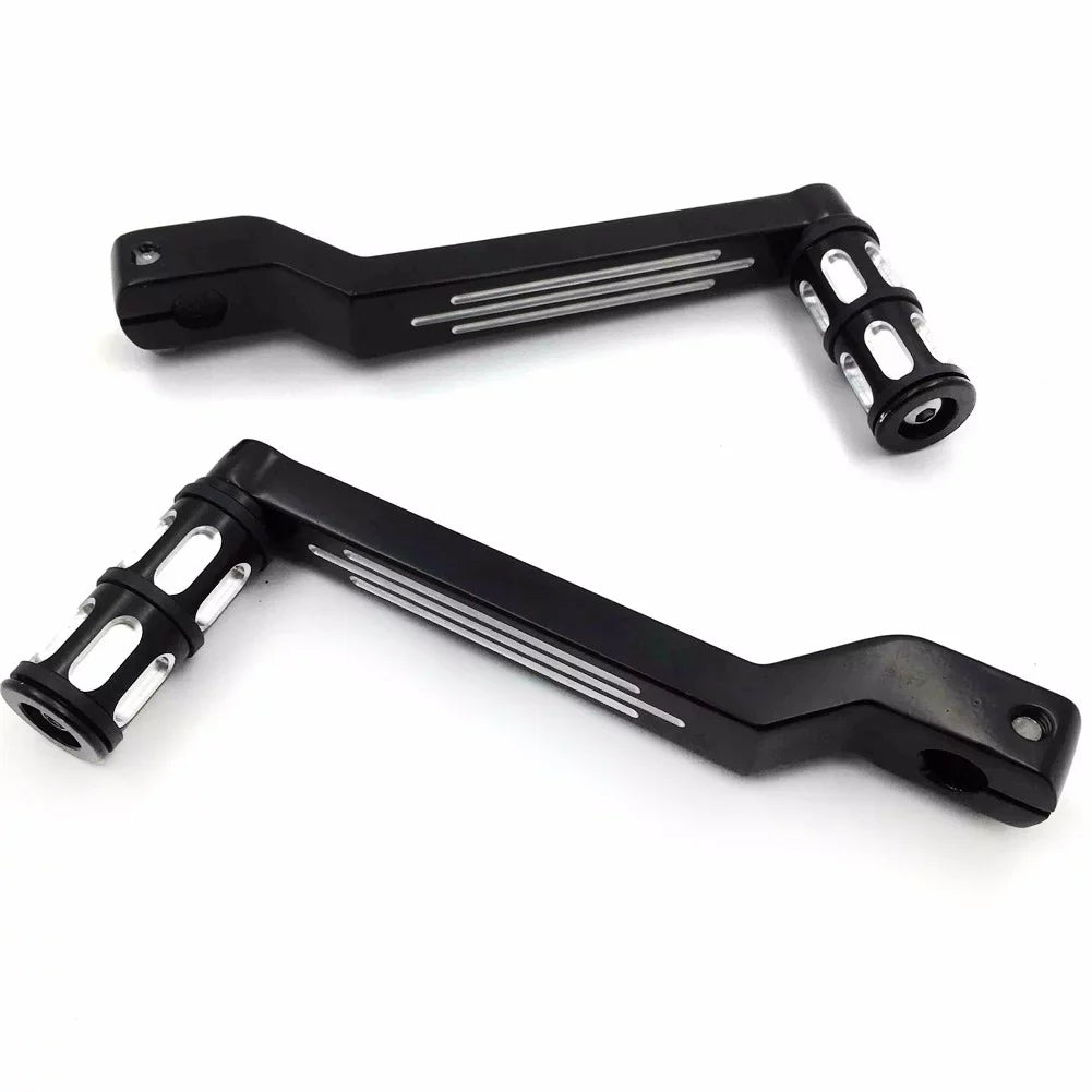 Pegs FLSTF Fat Black Aluminum later 009C- Shift and Motorcycle Levers Davidson Harley Shifter Heel HTT- Pedal w/ Toe Shift design Boy 1980 Levers/Gear For