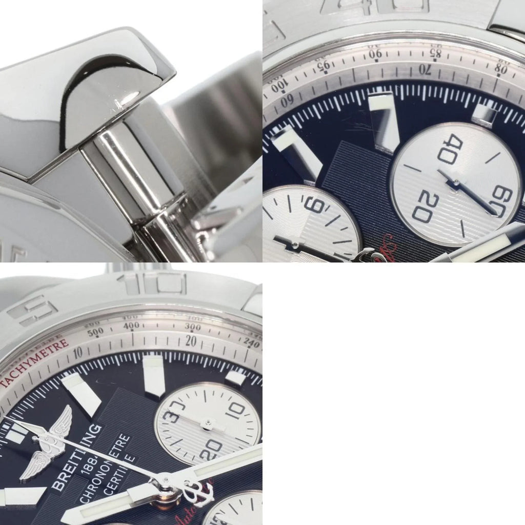 Chronomat Steel/SS BREITLING 44 Stainless Men's Pre-Owned Breitling Watch (Good) AB0110