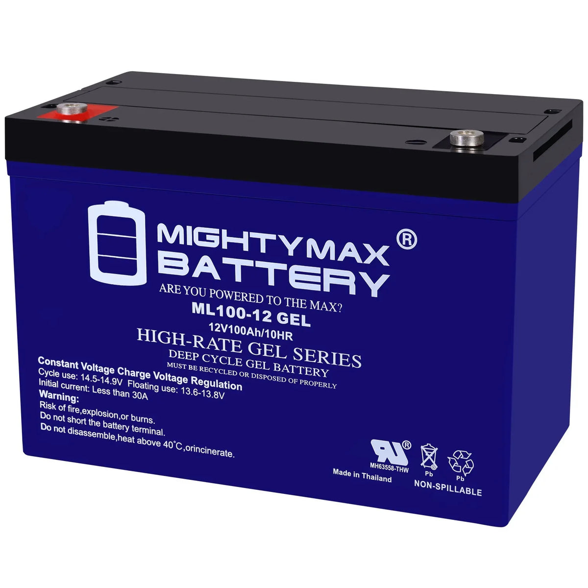 100AH PowerCenter Replacement Kota Battery Motor Trolling 12V GEL for