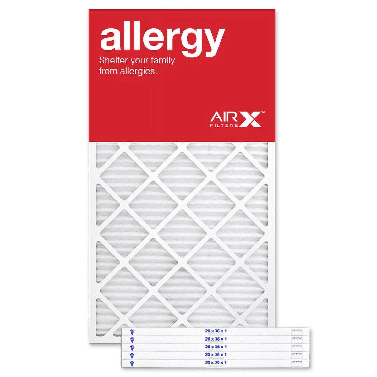 Pleated 20x36x1 Air USA Air AIRx in Filter, 6-Pack, Filter Allergy Furnace HVAC the MERV AC Made Filters 11