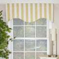 50" by Pocket x Rod Valance Beach 3" Stripe Tan 17" RLF Cornice Home design