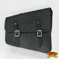 Motorcycle Side Saddle Western Left 52HS Bike Rigid Leather Bag Solo Flap