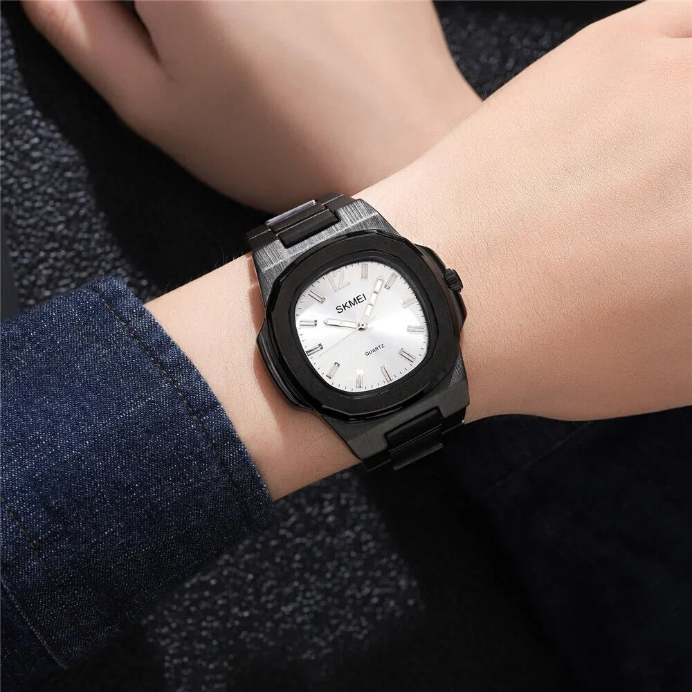Men Wristwatch Male Luxury Gift Gold Quartz For Steel Business Watch