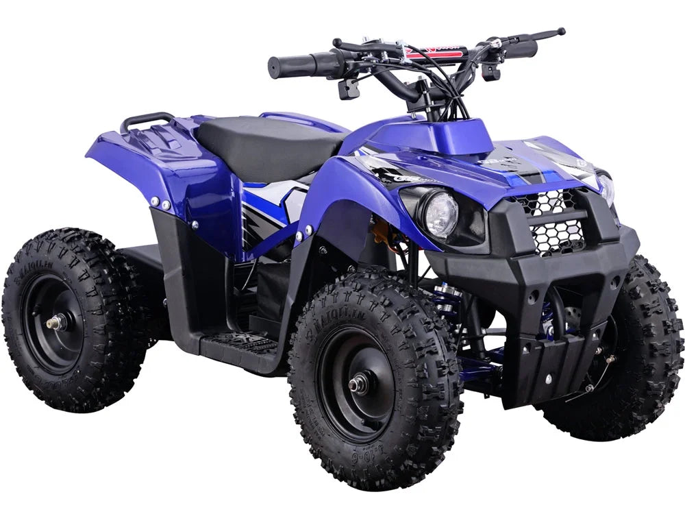 Wheeler MotoTec Blue Monster Powered 36V 500W Kids Four Battery ATV