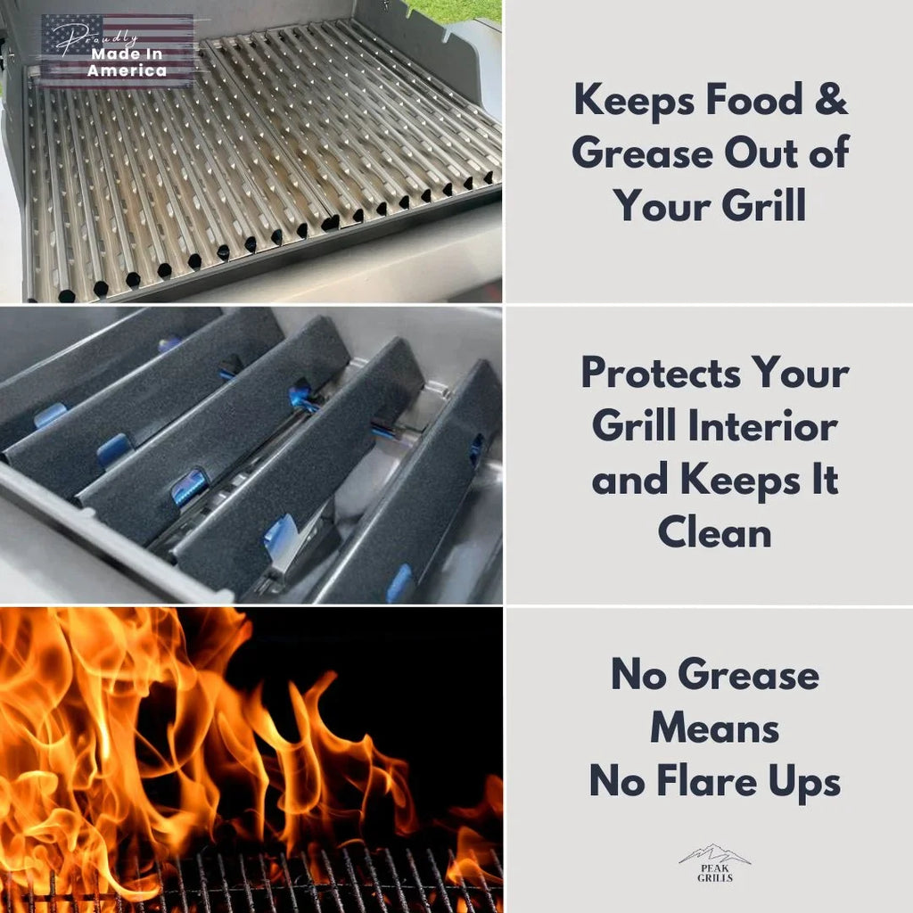 Grills™ Half for Grill Peak Grate Weber Replacement II, | Grate Genesis System Surface.
