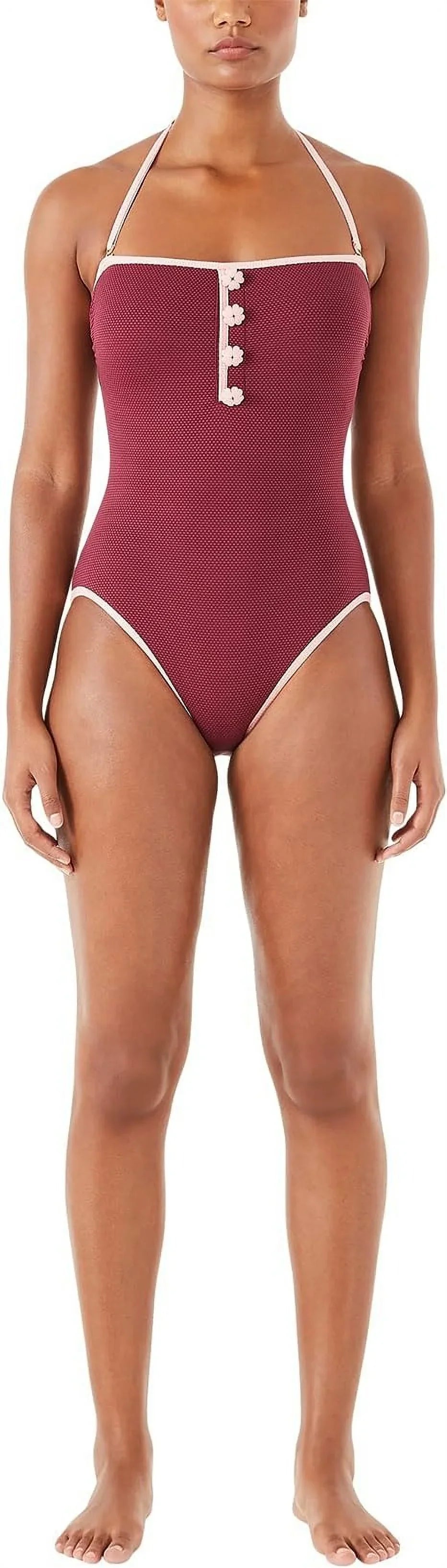 Large Swimsuit, Kate Spade Pique New Convertible One-Piece US PURPLE York