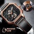 Quartz Business Leather Men's Chronograph Waterproof Date Luxury Watch Luminous
