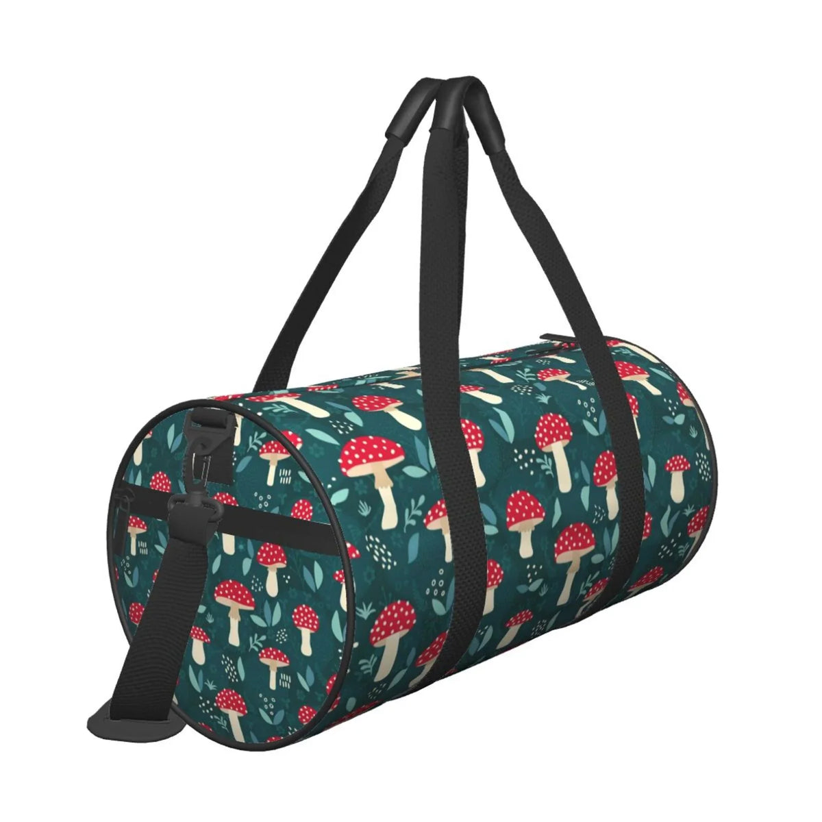Compartment Capacity with Mushroom Large Bag Coaee Cylinder and Bag Amanita Waterproof Gym Luggage Travel Bag Pocket Sports