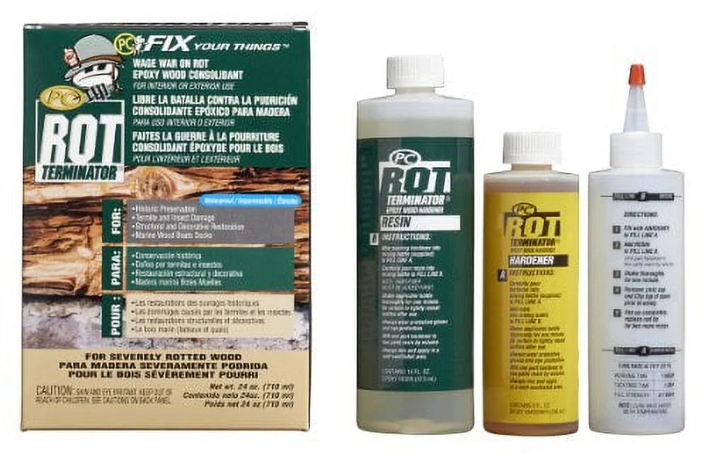 Terminator Two Amber PC Bottles, 24oz PC-Rot Wood in Two-Part 240618 Hardener, Epoxy Products