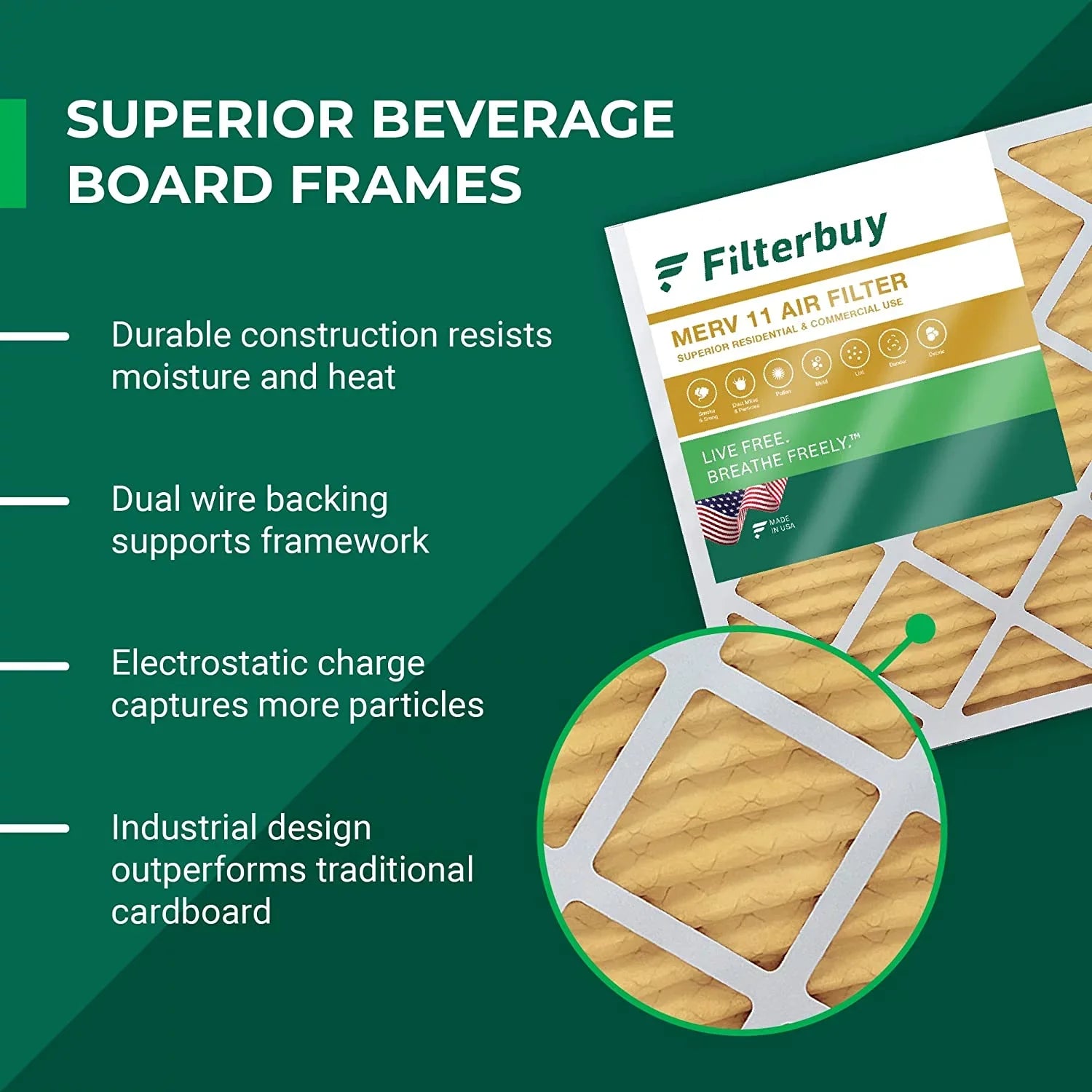 Filters AC 11 20x32x1 Air MERV HVAC Pleated Filterbuy (5-Pack) Furnace
