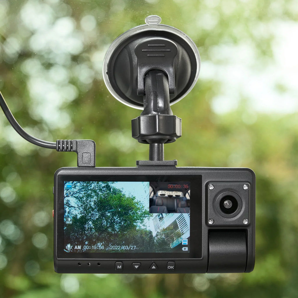 Card, Max, to with SD up with Lens, 16GB Dash onn. 1080P Dual G-Sensor 128GB Suppots Angle Camera 3" Ultra-Wide Built Front Cam Screen, in LCD